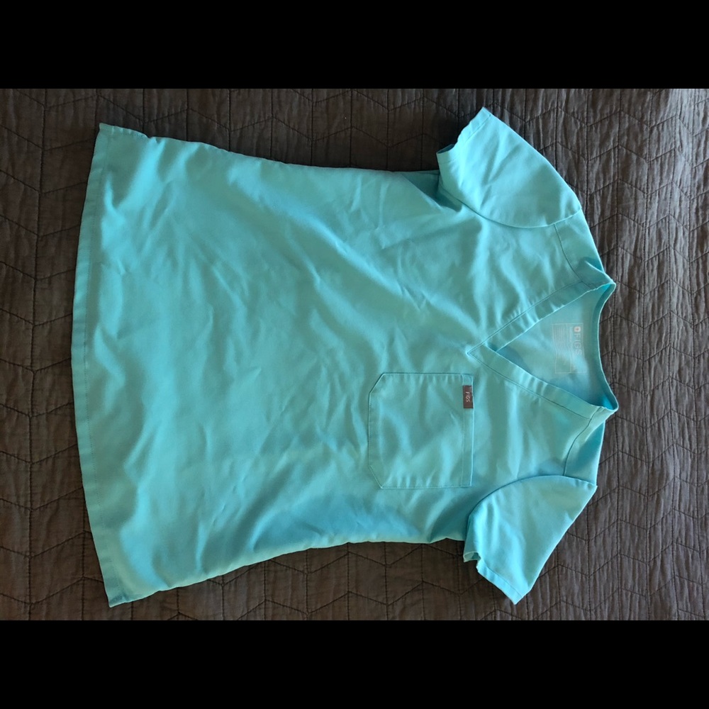 NWOT Figs Catarina XS top Neon Blue